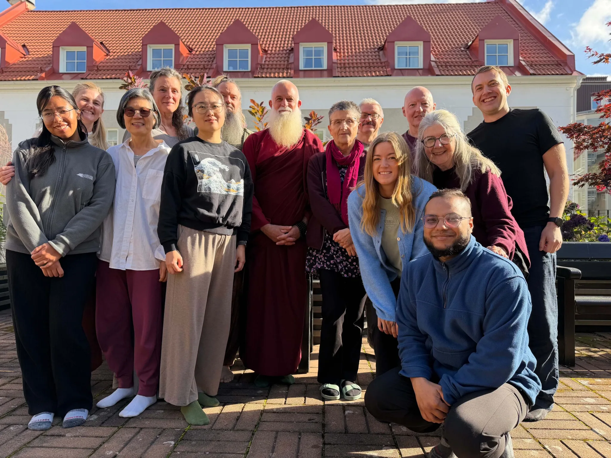 Group photo of the 2 day silent retreat in Jönköping